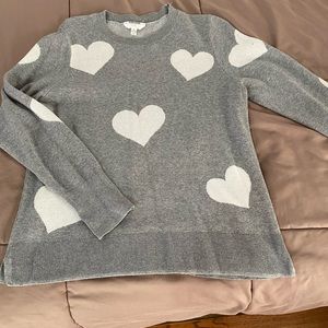 Heart print sweater
